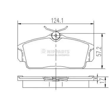 Bremsbelagsatz, Scheibenbremse Vorderachse NIPPARTS J3601068