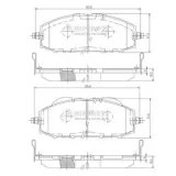 Bremsbelagsatz, Scheibenbremse Vorderachse NIPPARTS J3601070