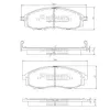 Bremsbelagsatz, Scheibenbremse Vorderachse NIPPARTS J3601088