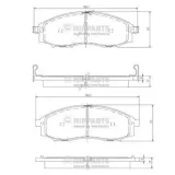 Bremsbelagsatz, Scheibenbremse NIPPARTS J3601088