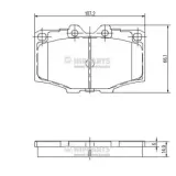 Bremsbelagsatz, Scheibenbremse Vorderachse NIPPARTS J3602036