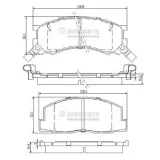 Bremsbelagsatz, Scheibenbremse Vorderachse NIPPARTS J3602050