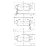 Bremsbelagsatz, Scheibenbremse Vorderachse NIPPARTS J3602064