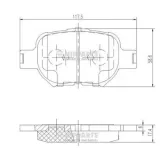 Bremsbelagsatz, Scheibenbremse Vorderachse NIPPARTS J3602091