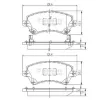 Bremsbelagsatz, Scheibenbremse Vorderachse NIPPARTS J3602101