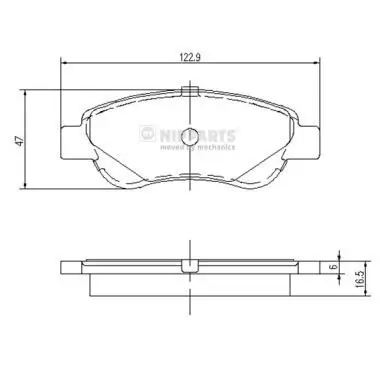 Bremsbelagsatz, Scheibenbremse Vorderachse NIPPARTS J3602122