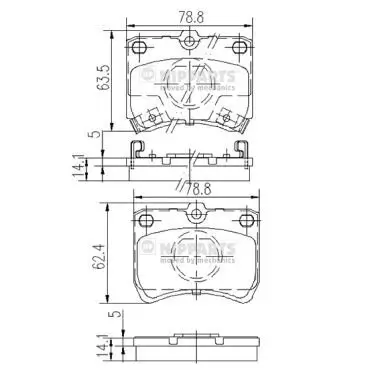 Bremsbelagsatz, Scheibenbremse NIPPARTS J3603032