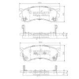 Bremsbelagsatz, Scheibenbremse NIPPARTS J3603038