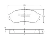 Bremsbelagsatz, Scheibenbremse Vorderachse NIPPARTS J3603047