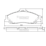 Bremsbelagsatz, Scheibenbremse Vorderachse NIPPARTS J3603053