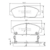Bremsbelagsatz, Scheibenbremse Vorderachse NIPPARTS J3604037