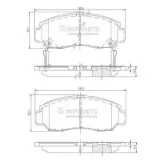 Bremsbelagsatz, Scheibenbremse Vorderachse NIPPARTS J3604051