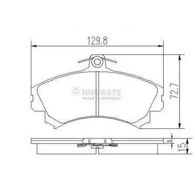 Bremsbelagsatz, Scheibenbremse NIPPARTS J3605036 Bild Bremsbelagsatz, Scheibenbremse NIPPARTS J3605036