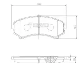 Bremsbelagsatz, Scheibenbremse Vorderachse NIPPARTS J3605039