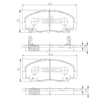 Bremsbelagsatz, Scheibenbremse NIPPARTS J3606012