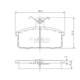 Bremsbelagsatz, Scheibenbremse Vorderachse NIPPARTS J3608008