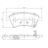 Bremsbelagsatz, Scheibenbremse Vorderachse NIPPARTS J3608028