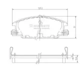 Bremsbelagsatz, Scheibenbremse NIPPARTS J3609004