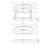 Bremsbelagsatz, Scheibenbremse Hinterachse NIPPARTS J3611044