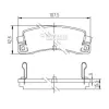 Bremsbelagsatz, Scheibenbremse Hinterachse NIPPARTS J3612008