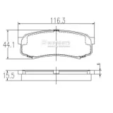 Bremsbelagsatz, Scheibenbremse Hinterachse NIPPARTS J3612010