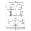 Bremsbelagsatz, Scheibenbremse Hinterachse NIPPARTS J3614004