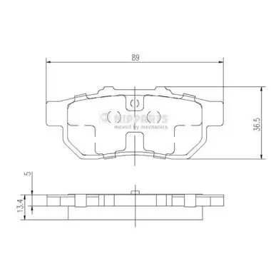 Bremsbelagsatz, Scheibenbremse NIPPARTS J3614007