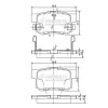 Bremsbelagsatz, Scheibenbremse Hinterachse NIPPARTS J3614008