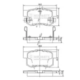 Bremsbelagsatz, Scheibenbremse NIPPARTS J3614008