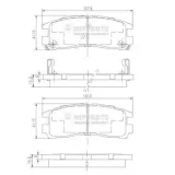 Bremsbelagsatz, Scheibenbremse Hinterachse NIPPARTS J3615003