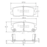 Bremsbelagsatz, Scheibenbremse NIPPARTS J3615005