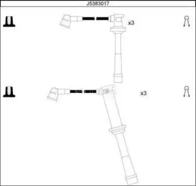 Zündleitungssatz NIPPARTS J5383017 Bild Zündleitungssatz NIPPARTS J5383017