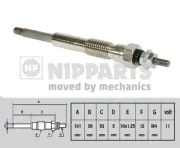 Glühkerze NIPPARTS J5712016