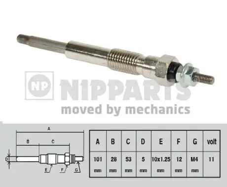Glühkerze NIPPARTS J5712016 Bild Glühkerze NIPPARTS J5712016