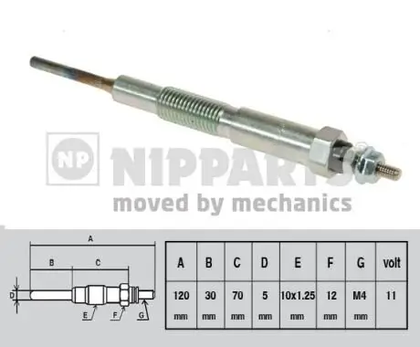 Glühkerze NIPPARTS J5713010