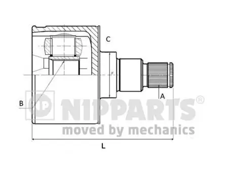 Gelenksatz, Antriebswelle getriebeseitig NIPPARTS N2830900