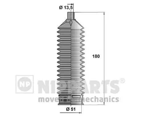 Faltenbalgsatz, Lenkung Vorderachse NIPPARTS N2840509