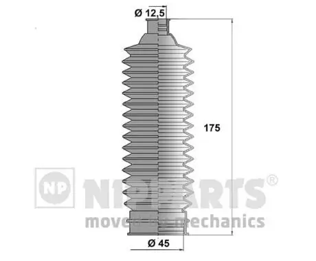 Faltenbalgsatz, Lenkung NIPPARTS N2844023