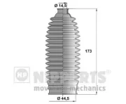 Faltenbalgsatz, Lenkung Vorderachse NIPPARTS N2847014