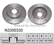 Bremsscheibe NIPPARTS N3300330