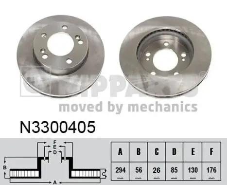 Bremsscheibe Vorderachse NIPPARTS N3300405