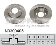 Bremsscheibe Vorderachse NIPPARTS N3300405