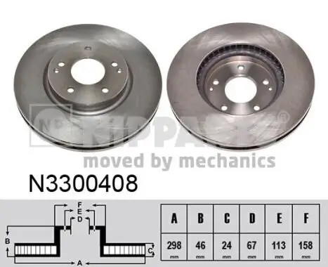 Bremsscheibe Vorderachse NIPPARTS N3300408 Bild Bremsscheibe Vorderachse NIPPARTS N3300408