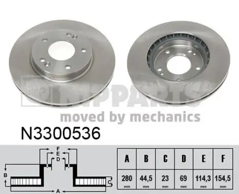 Bremsscheibe Vorderachse NIPPARTS N3300536