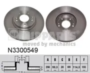 Bremsscheibe Vorderachse links Vorderachse rechts NIPPARTS N3300549