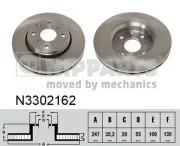 Bremsscheibe NIPPARTS N3302162