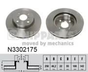 Bremsscheibe Vorderachse NIPPARTS N3302175