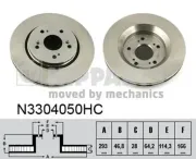 Bremsscheibe Vorderachse NIPPARTS N3304050HC