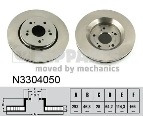 Bremsscheibe NIPPARTS N3304050 Bild Bremsscheibe NIPPARTS N3304050