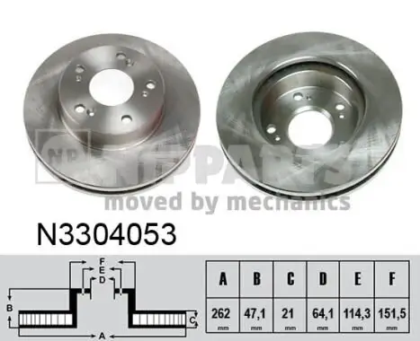 Bremsscheibe Vorderachse NIPPARTS N3304053